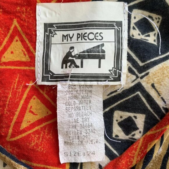 Stylish Vintage My Pieces Womens Short Sleeves Blouse Effortless Casual Fashion - Picture 5 of 14